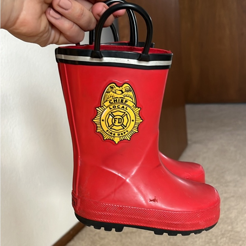 Toddler Fire-fighter Boots Size 4
